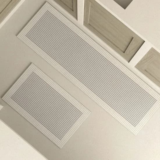 모던 체크 규조토 발매트, 베이지 스트라이프, L(40x120), 1개