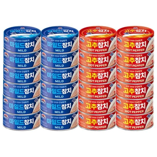 사조 고추참치 100g 12개 외 마일드참치 100g 12개 1세트
