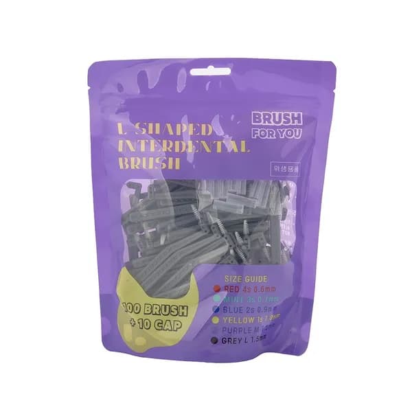브러쉬포유 에코 패키지 L형 치간칫솔 1.5mm 100개입 1박스