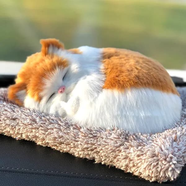 리얼펫 차량용 잠자는 고양이4 인형 장식