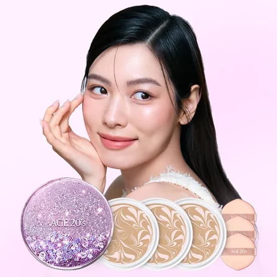 에이지투웨니스 샤이닝드롭 팩트, 핑크 23호, 12.5g, 3개