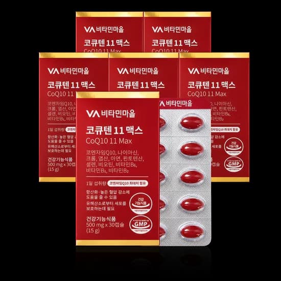 비타민마을 코큐텐 11 맥스 500mg 30정 6개