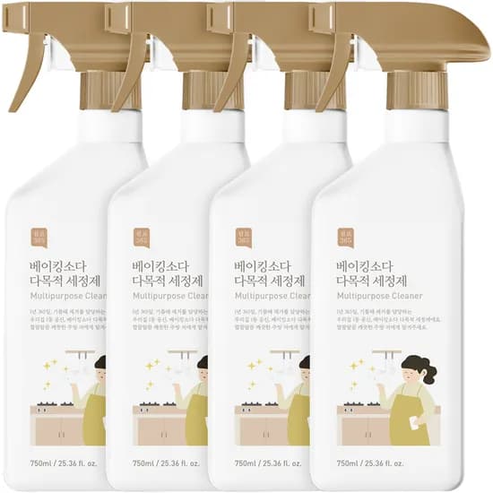 쉼표365 베이킹소다 다목적세정제 750ml 4개