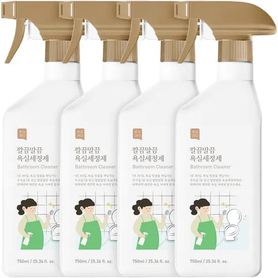 쉼표365 대용량 욕실세정제 750ml 4개