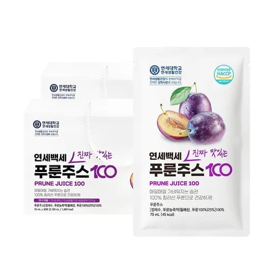 연세백세 진짜 맛있는 푸룬주스 70ml 60개