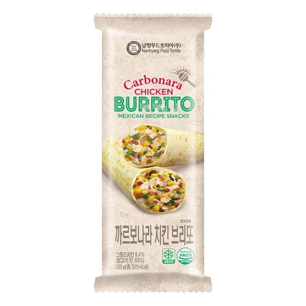 남향푸드 까르보나라 치킨 브리또 125g 12개 35,000원