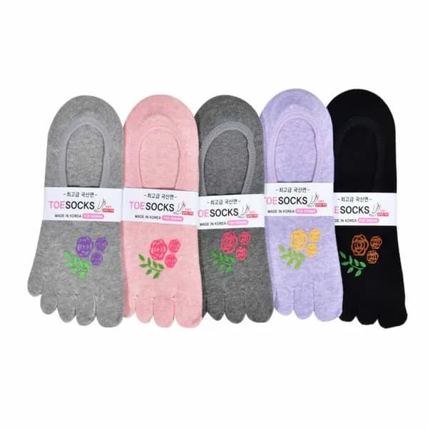 피넛코 여성 발가락 덧신 랜덤발송 23-25cm 5켤레 1세트