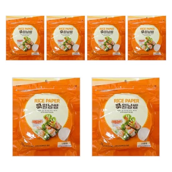 쿡 월남쌈 라이스페이퍼 원형 300g 6개