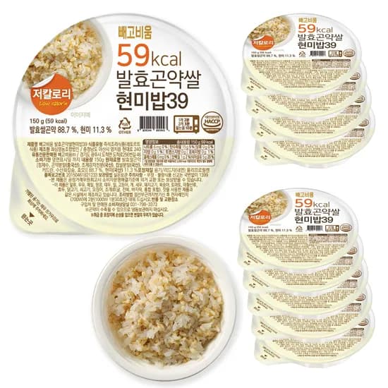 빼고비움 발효곤약 현미밥39 저칼로리 150g 10개