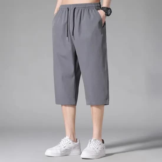 남성 아이스 7부 반바지, 다크 그레이, 5XL (32-34인치), 1개