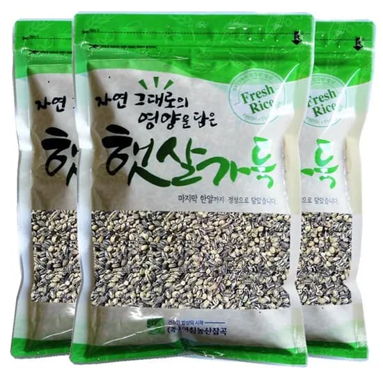 아침농산 검정보리쌀, 흑보리, 500g, 3봉