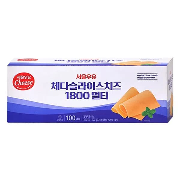서울우유 체다슬라이스 치즈 1800 멀티 1.8kg