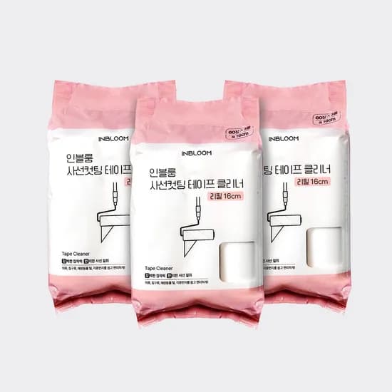 인블룸 사선컷팅 테이프 클리너 리필, 16cm, 3입, 5개