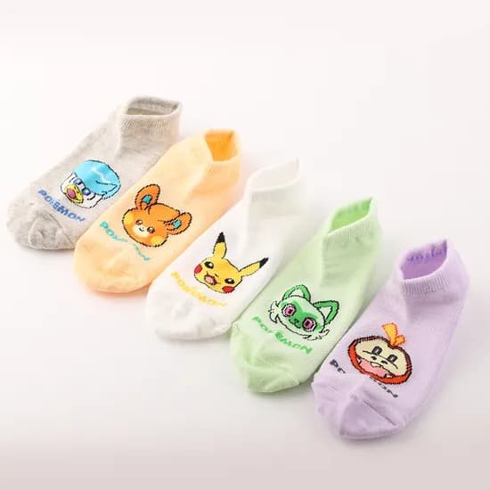 포켓몬코리아 포켓몬스터 발목양말 5족팩, 혼합, 4호, 1개