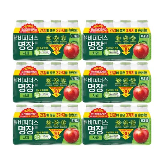 소와나무 비피더스 명장 사과 사과맛 125ml 8입 6개 16,690원