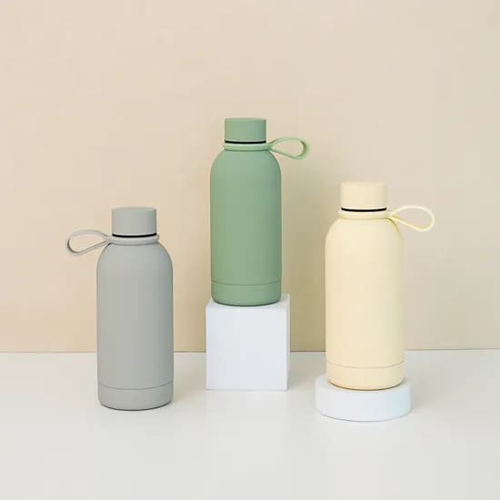 인블름 소프트 보온보냉 텀블러, 그레이+옐로우, 350ml, 컬러 실리콘 세척솔 포함, 1개