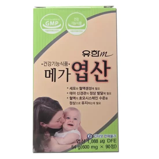 유한m 메가엽산 600mg 90정 1개