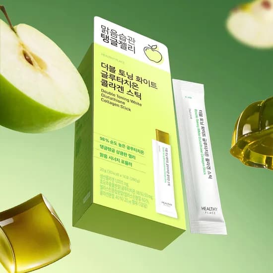 더블 토닝 화이트 글루타치온 콜라겐 스틱 청사과맛 14포 2박스