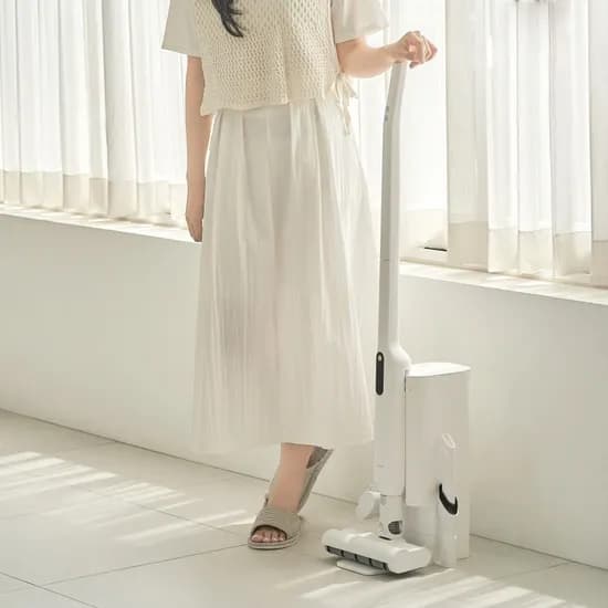 다루마 자동먼지비움 무선 청소기, DVC820, 화이트, 1개