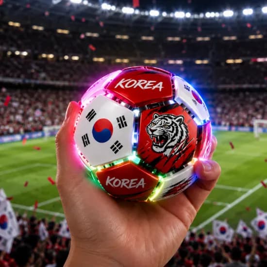 키캡월드 LED 월드컵 축구 굿즈 키캡, 레드+화이트, 1개