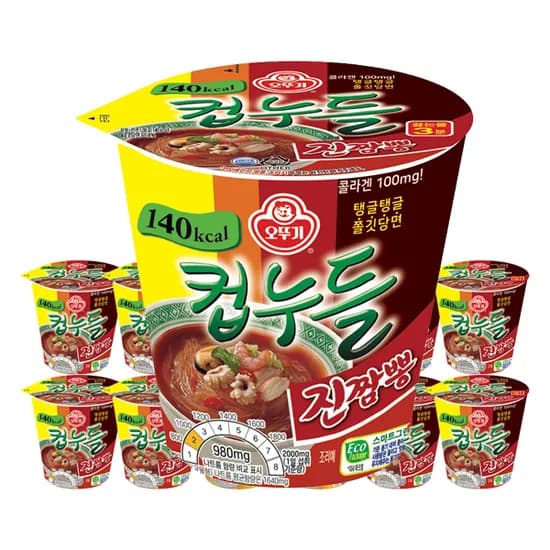 오뚜기 컵누들 진짬뽕 38g 12개