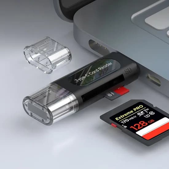 노델 SD카드 멀티 TF메모리 카드리더기 OTG, SD-260101, 화이트, 1개