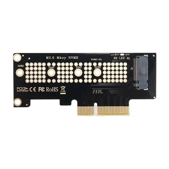 브래킷 나사 드라이버 포함 M2 NVMe PCIe 어댑터, TS52B2E263C0, 1개