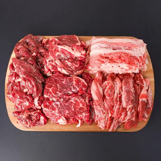 산지로드 소고기모둠, 갈비살 200g + 안창살 200g + 토시살 200g + 살치살 200g + 우삼겹 200g, 1kg, 1개