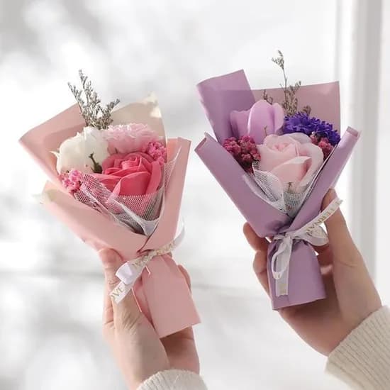 3송이 비누꽃 퍼플 1개