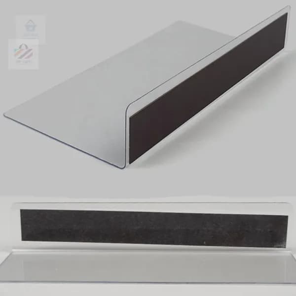 L형 투명 칸막이 25x12cm 1P 자석형