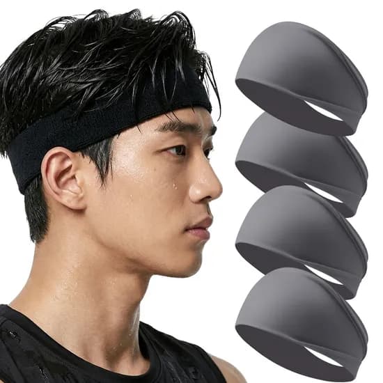 디포아 스포츠 헤어밴드, 그레이, FREE, 4개
