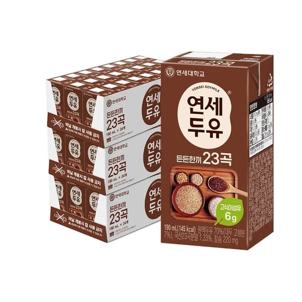 연세두유 든든한끼 23곡 190ml 72개 38,900원