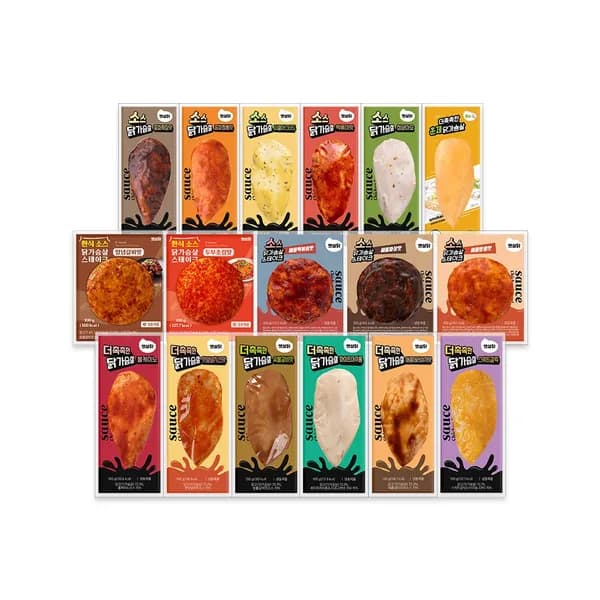 햇살닭 닭가슴살 BEST 17종 버라이어티팩 100g 17팩