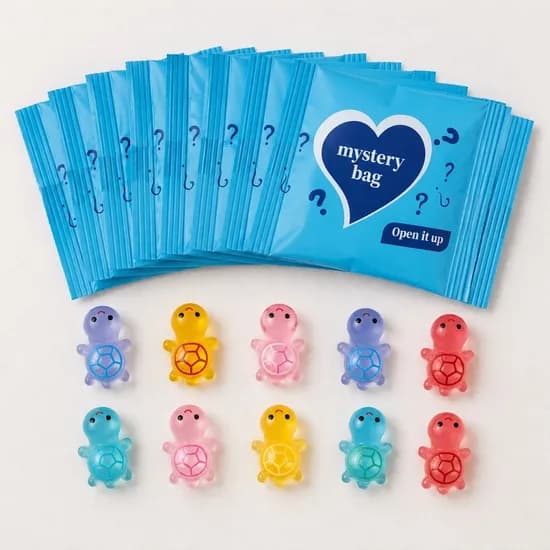 거북이 피규어 랜덤 세트, 10개입, 1세트