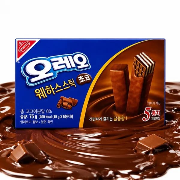 오레오 웨하스스틱 초코 75g 6개 11,900원