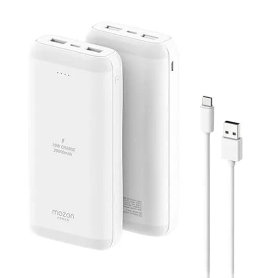 모즈온 10W 2포트 보조배터리 ICN-MP37-20K 20000mAh 화이트 1개