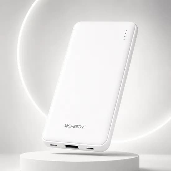 SPEEDY 초슬림 미니 보조배터리, SPE-PBCP50, 5000mAh, 화이트, 1개