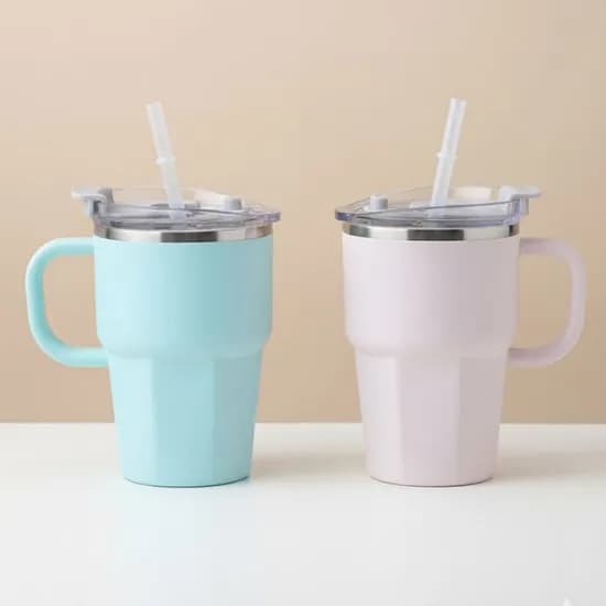 대용량 빨대 텀블러 민트 600ml 2개