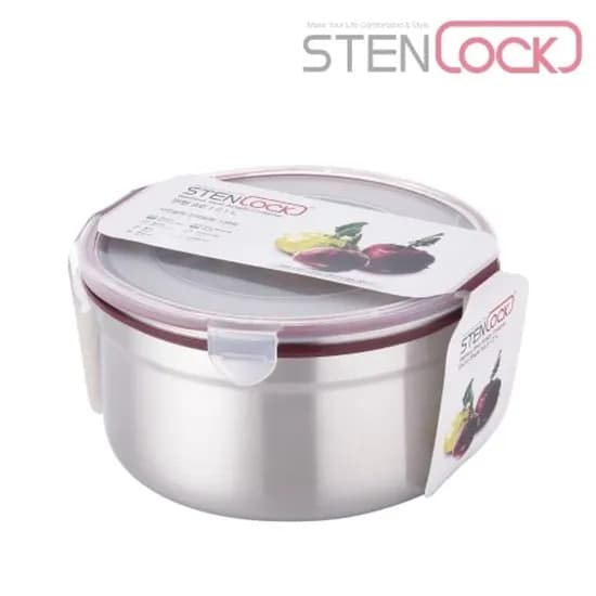 스텐락 클래식 원형 밀폐용기, 9호, 2100ml, 1개