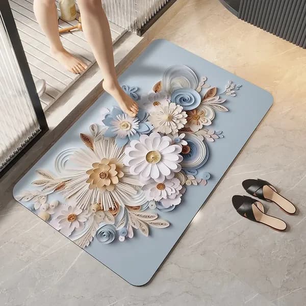 3D 규조토 플로랄 발매트 B-002 40x60cm 1개