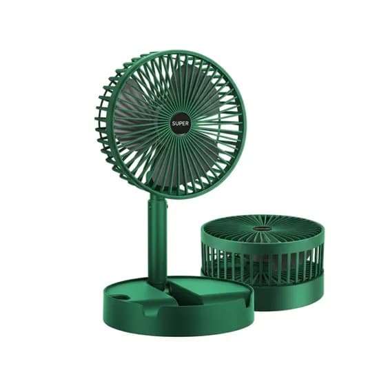 3단 폴딩 탁상용 무선 미니 선풍기 USB 5핀 그린 1개