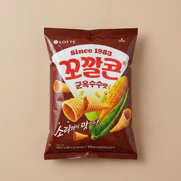롯데웰푸드 꼬깔콘 군옥수수맛 67g 6개