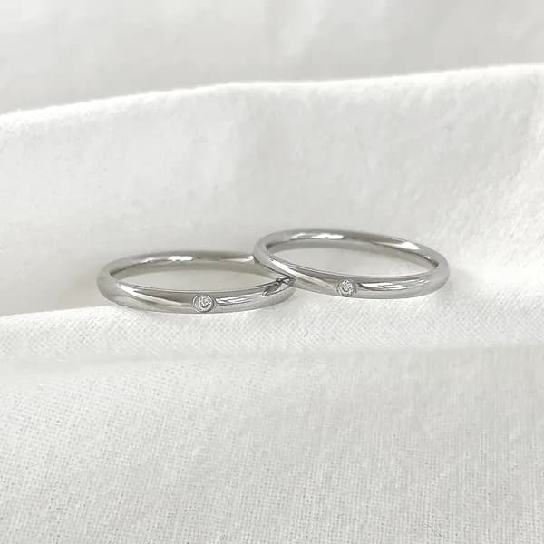 써지컬스틸 2mm 라운드 원큐빅 반지 실버 미국5호 1개 8,000원