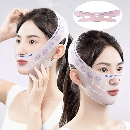 무봉제 3D입체 리프팅밴드 얼굴밴드 핑크 1개