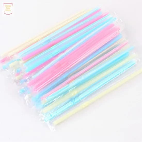 메가디자인 일회용 주름 빨대 4x160mm 1개