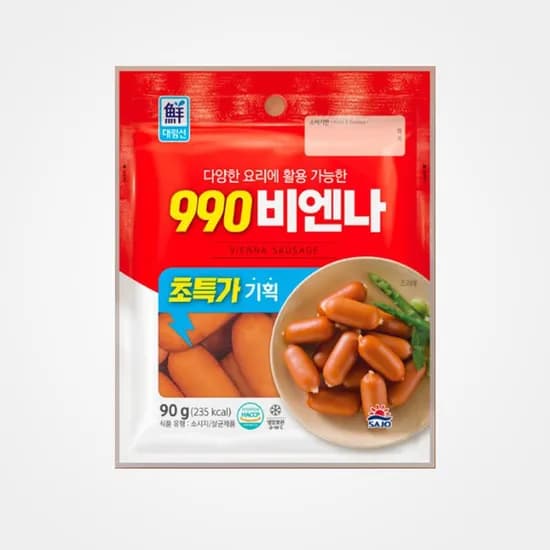 대림 990비엔나 90g 5개
