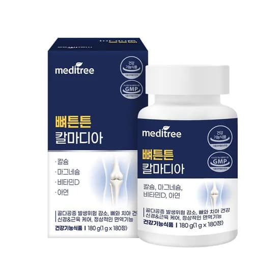 메디트리 뼈 튼튼 대용량 칼마디아 칼슘 마그네슘 비타민D 아연, 180정, 1개