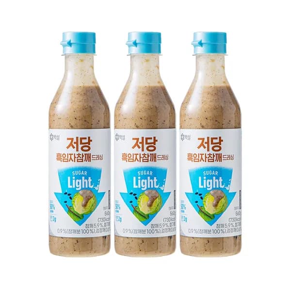 백설 저당 흑임자 참깨 드레싱 560g 3개 25,900원