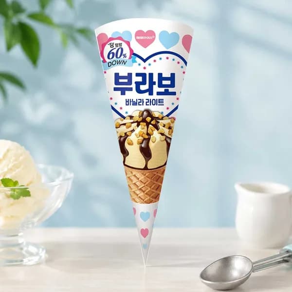 해태제과 부라보콘 바닐라 라이트 160ml 24개
