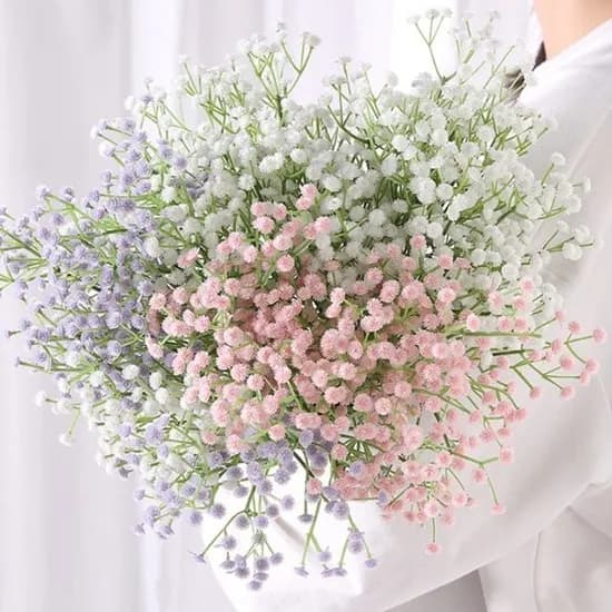 안개꽃 조화 장식 꽃다발, 라이트핑크, 1개